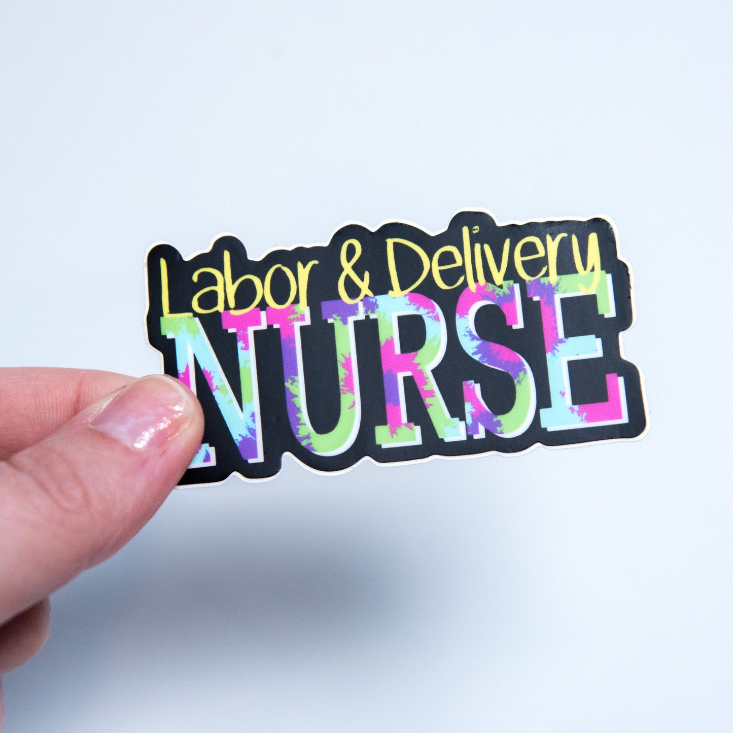 Neon Labor & Delivery Nurse Sticker