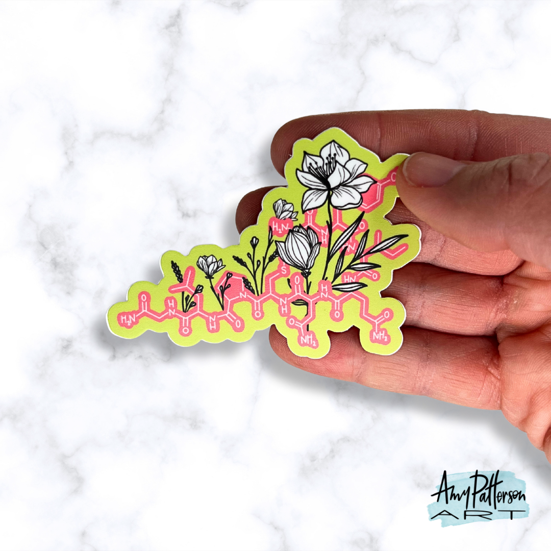Floral Oxytocin Sticker