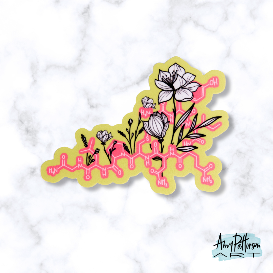 Floral Oxytocin Sticker
