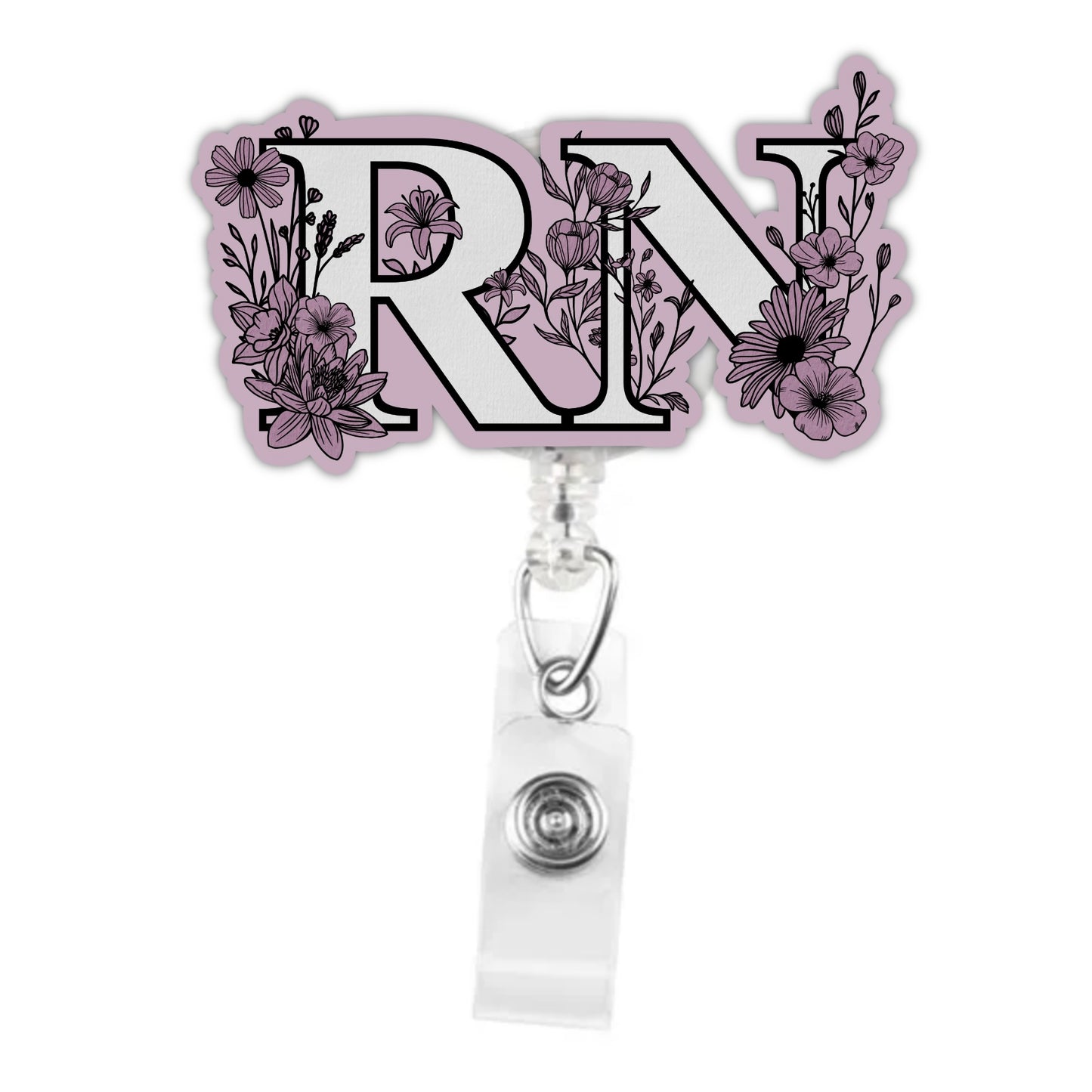 RN Floral Badge Reel