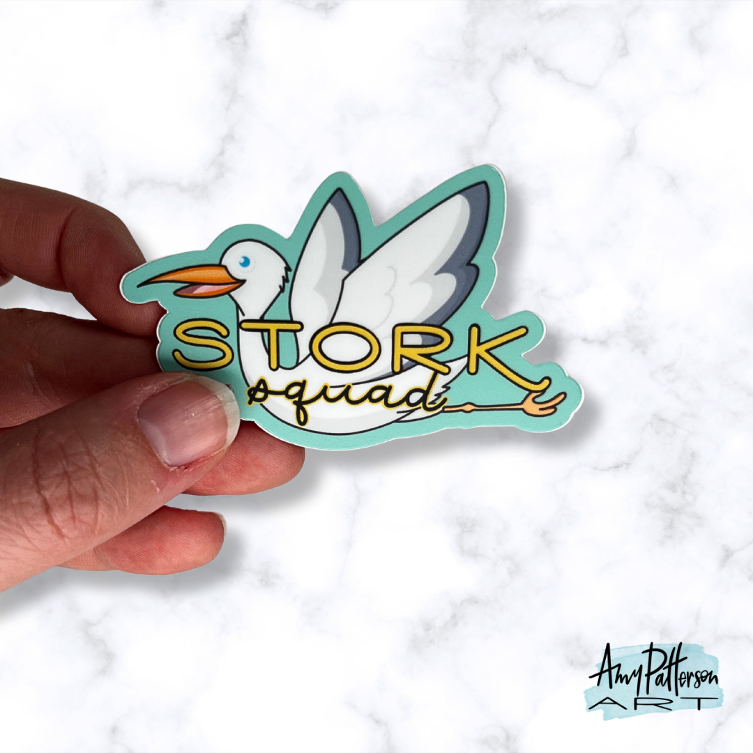 Stork Squad Sticker