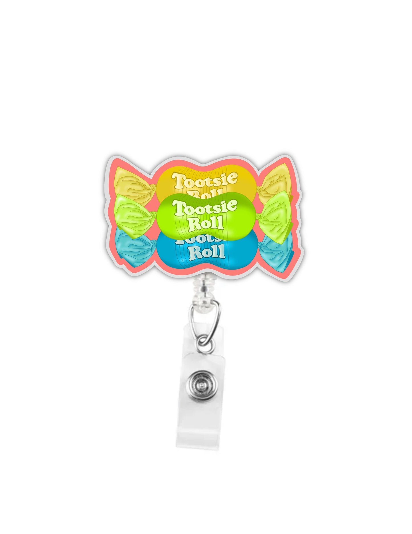 Tootsie Roll Peanut Ball Badge Reel