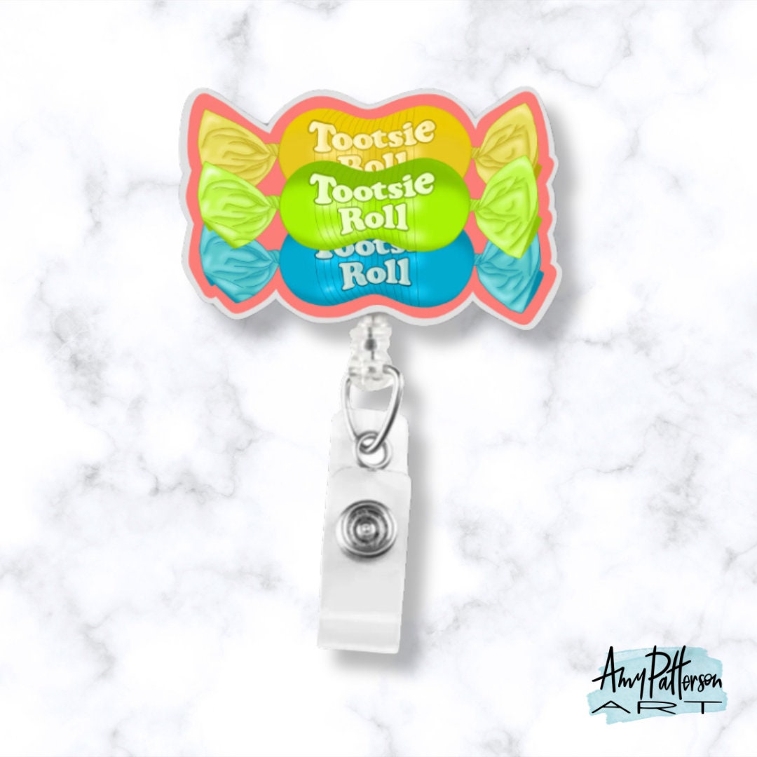 Tootsie Roll Peanut Ball Badge Reel