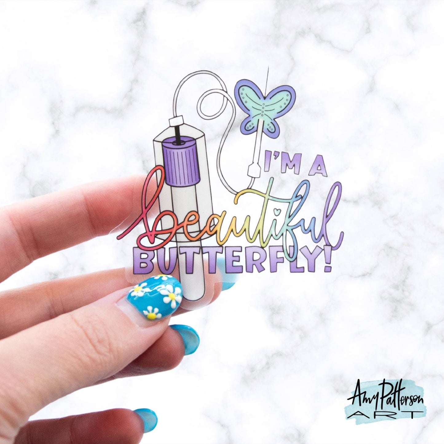 Beautiful Butterfly Clear Sticker