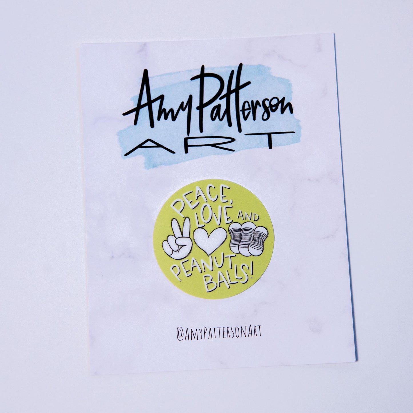 Peace, Love & Peanut Balls Sticker