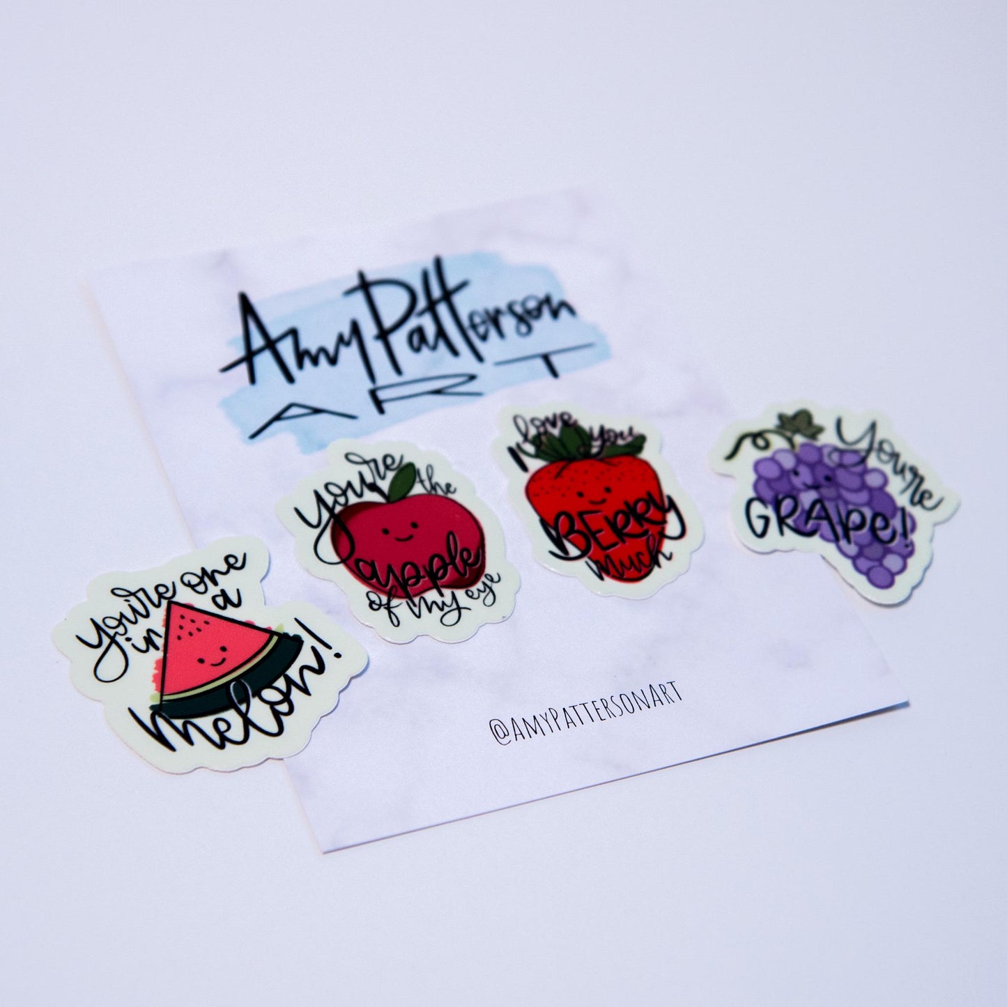 Punny Fruits Sticker 4 Pack