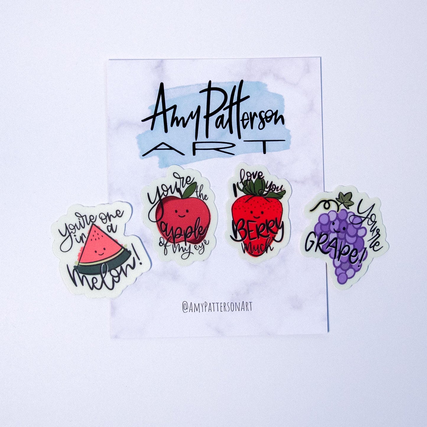 Punny Fruits Sticker 4 Pack