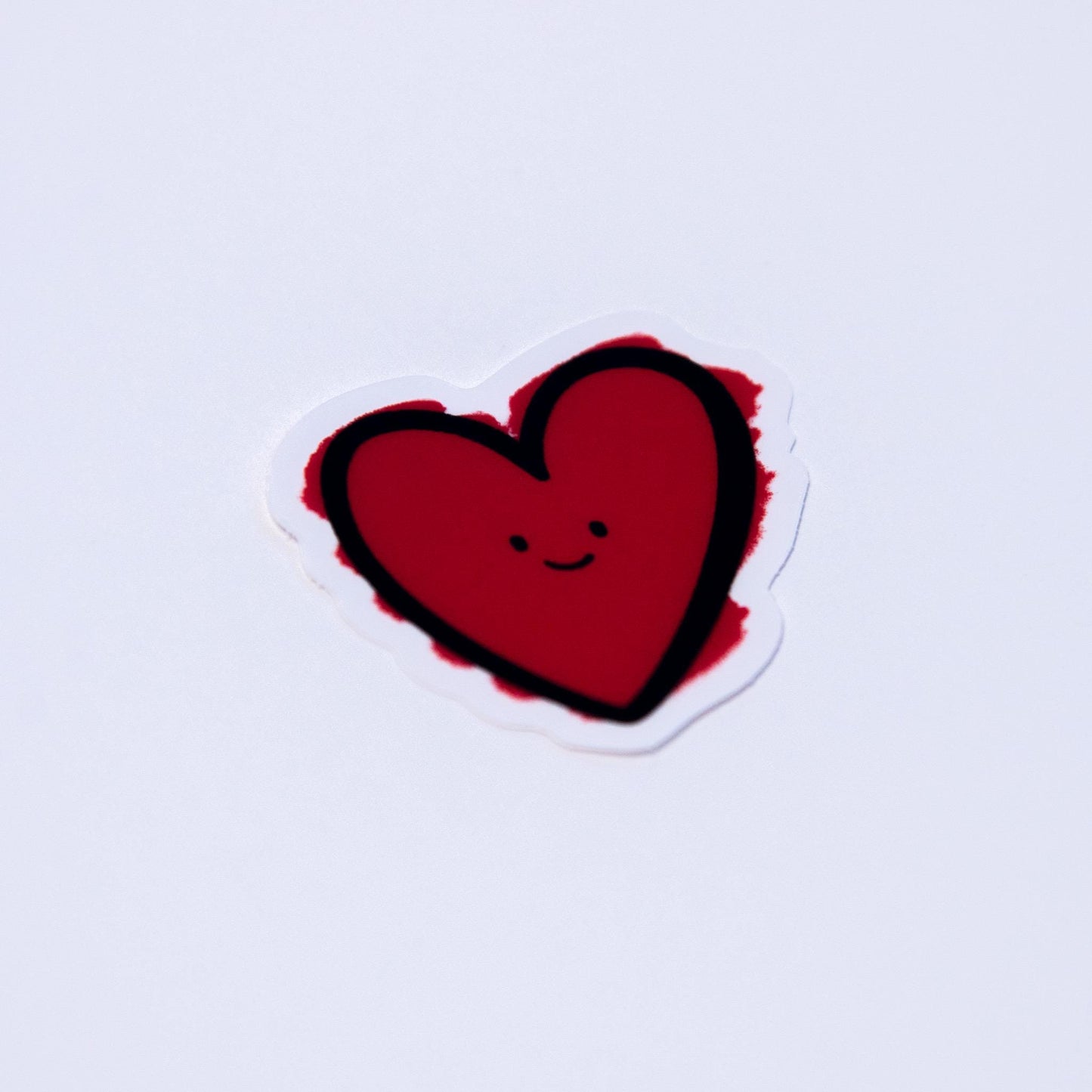 Valentines Day Heart Clear Sticker