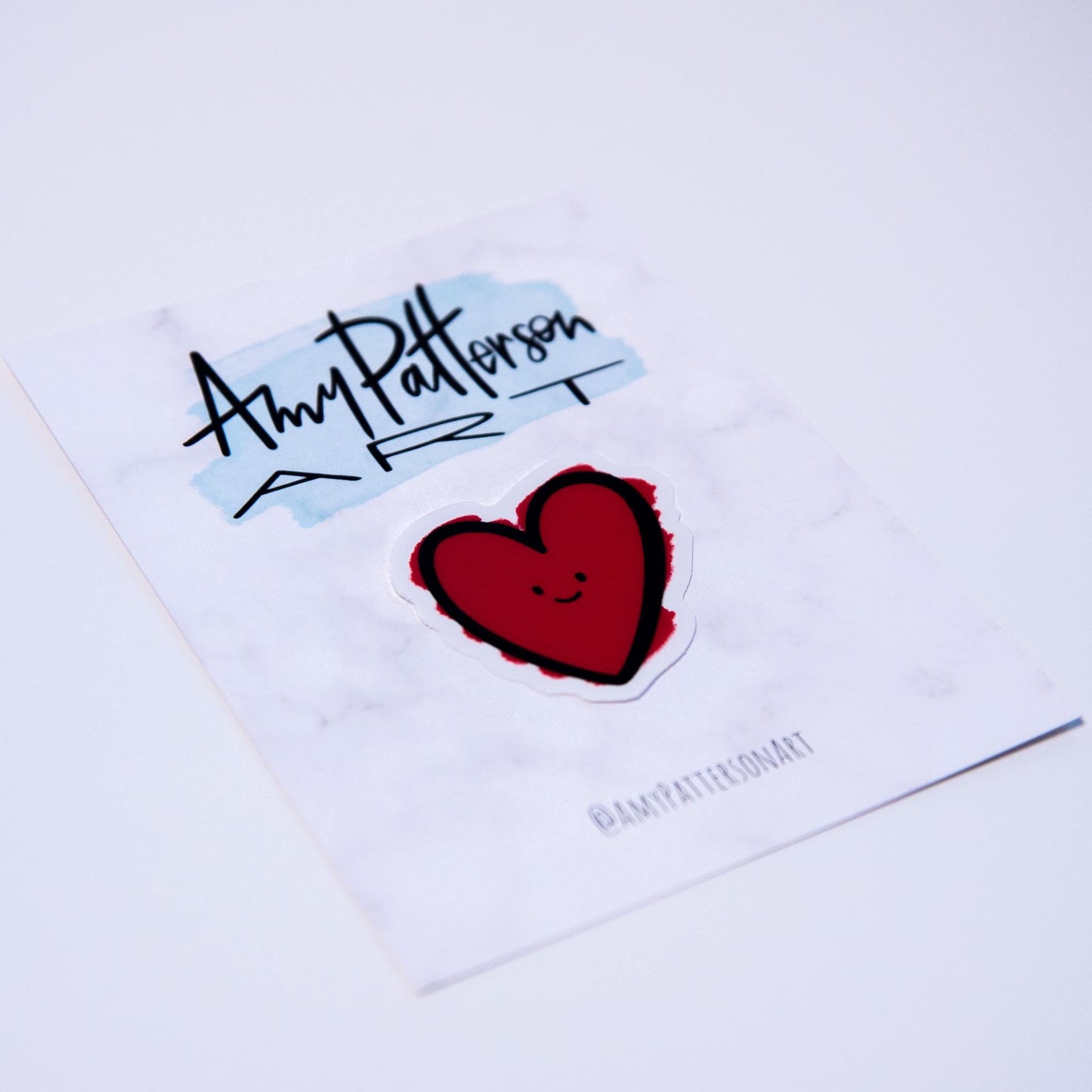 Valentines Day Heart Clear Sticker