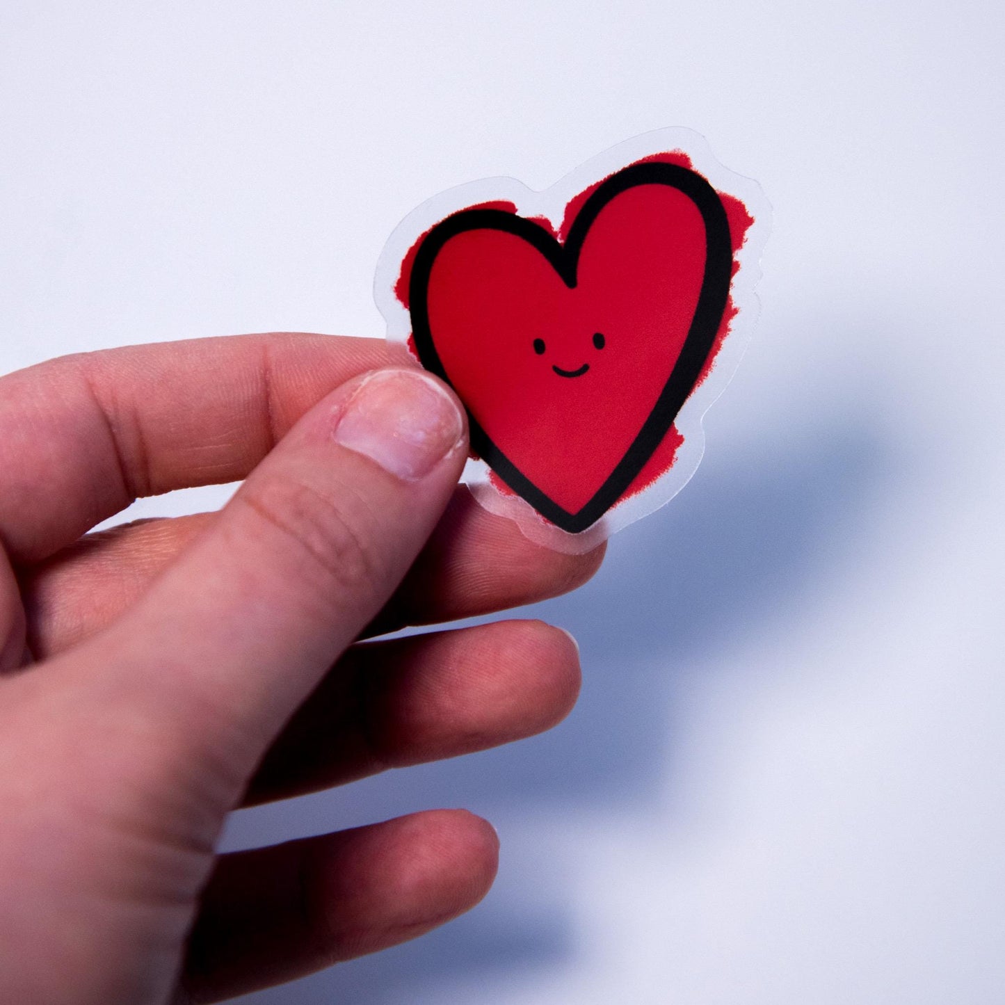 Valentines Day Heart Clear Sticker