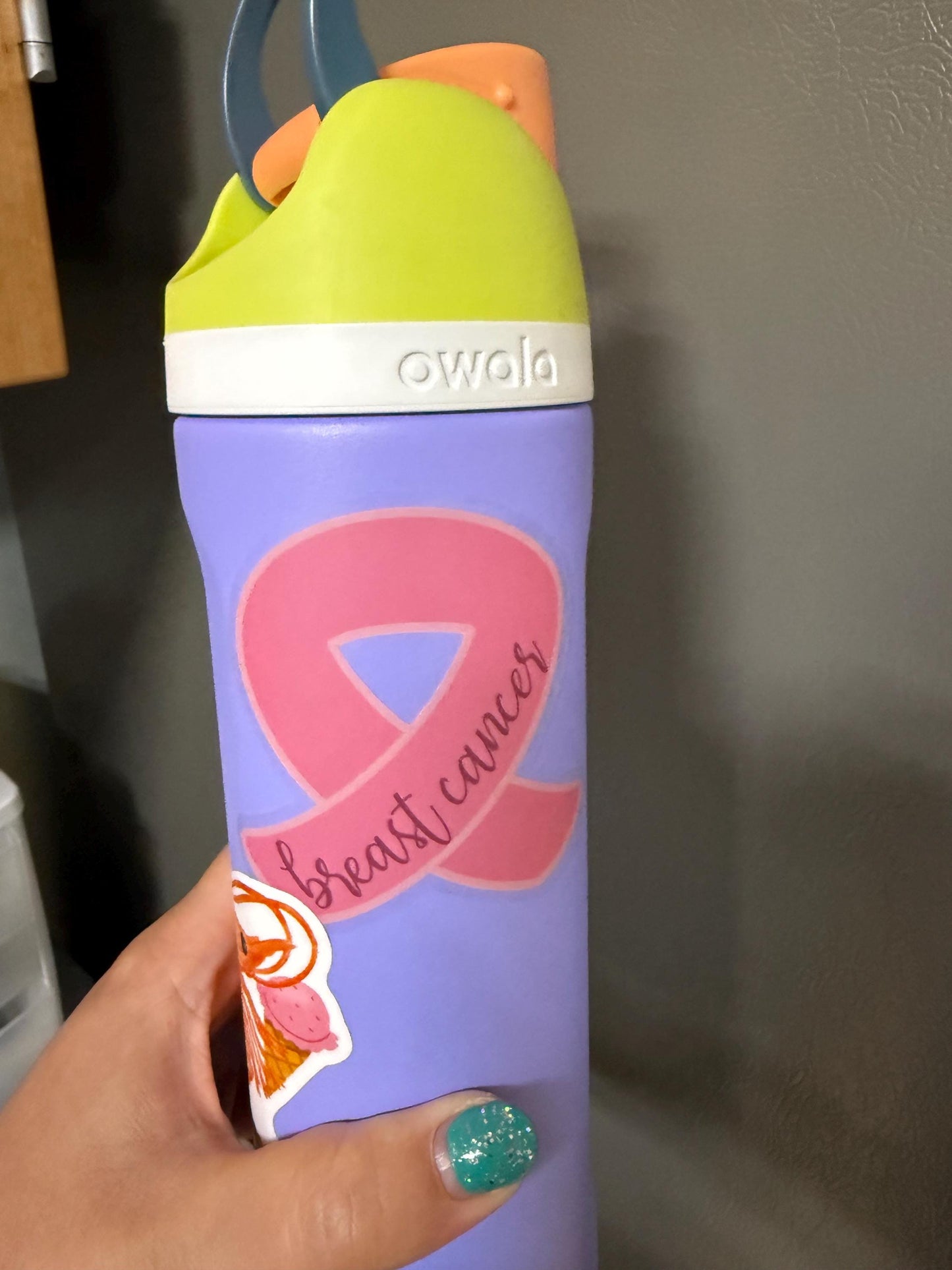 Breast Cancer Ribbon - Clear Sticker