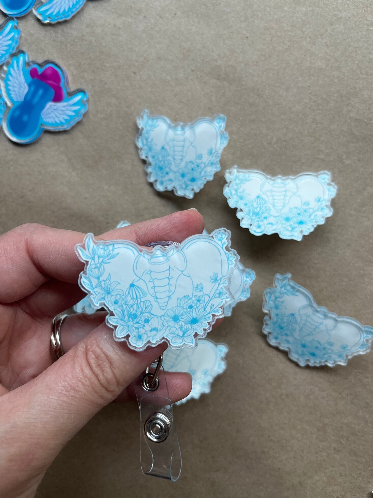 Floral Pelvis Badge Reel