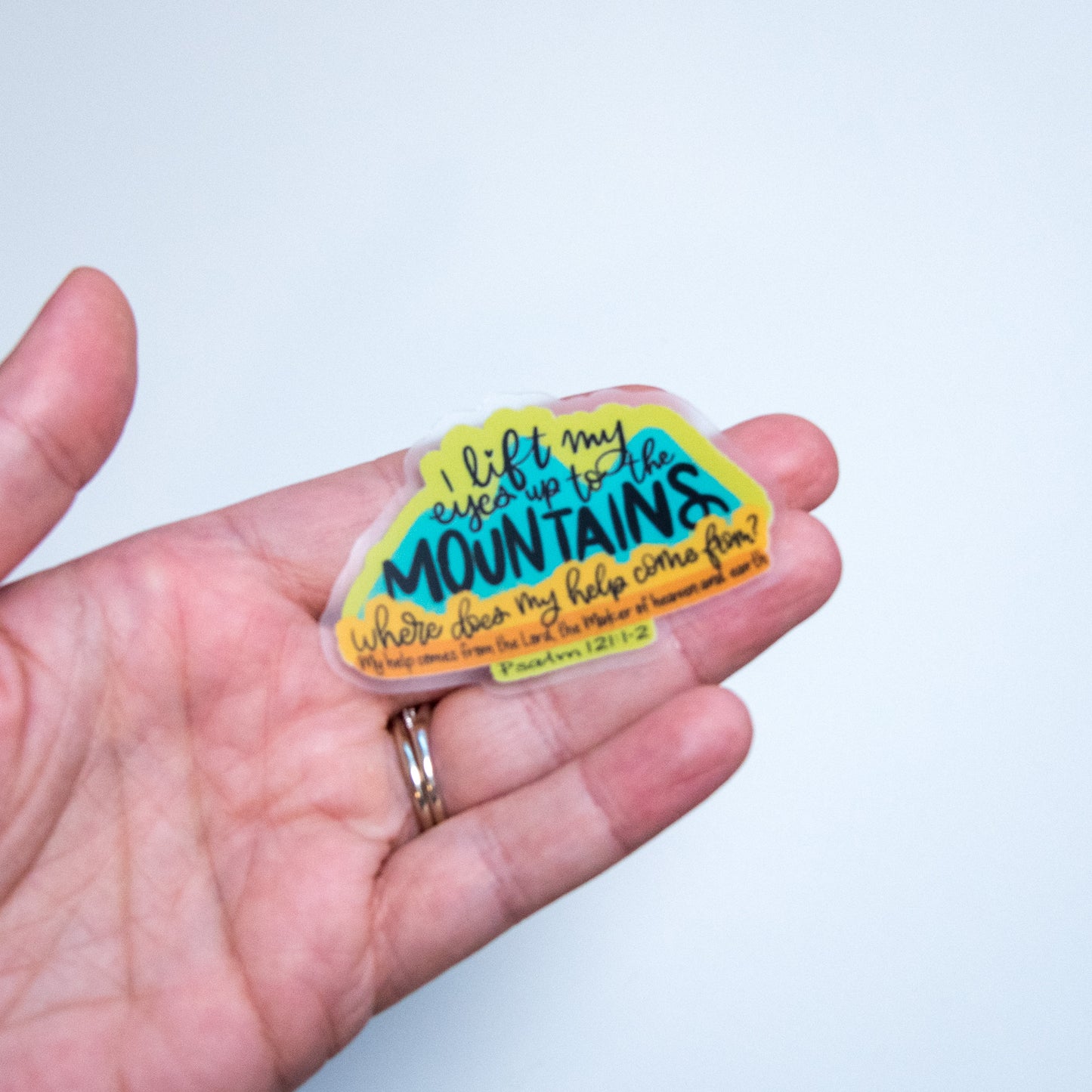 Mountains - Psalm 121:1-2 - Clear Sticker