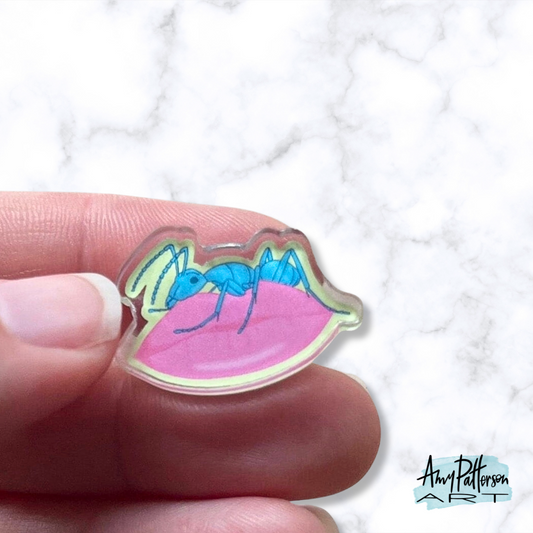 Ant Lip Acrylic Pin