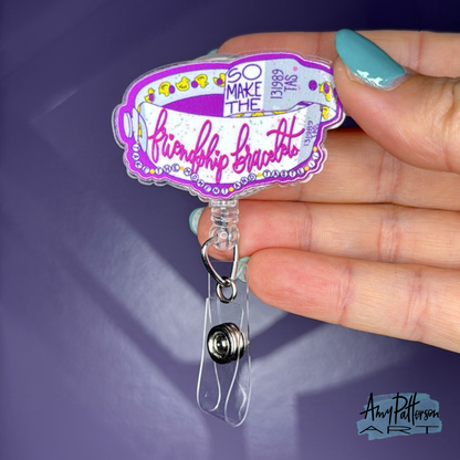 PURPLE Friendship Bracelet Badge Reel