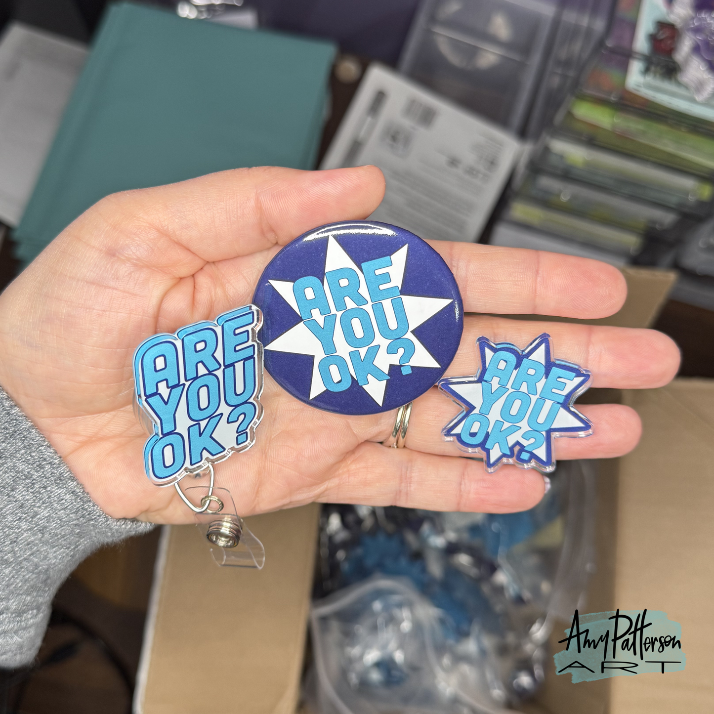 Are You Okay? Interchangeable Badge Reel