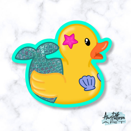 Mermaid Duck Sticker