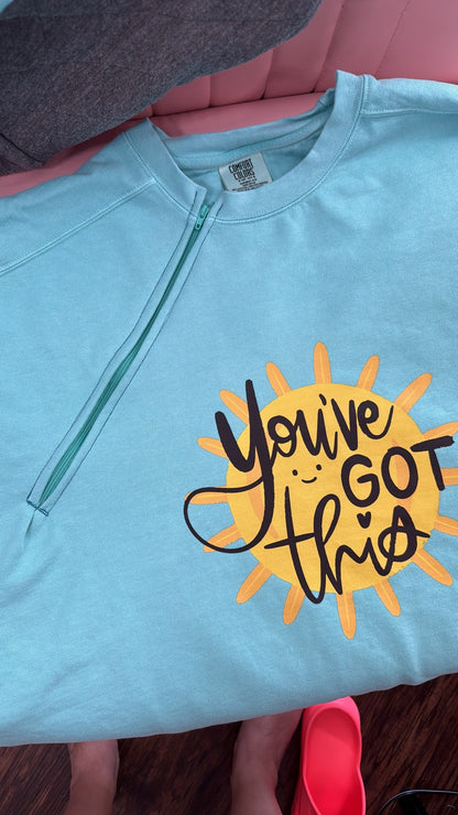 PREORDER | You've Got This! Zipper Port Access Crewneck Sweatshirt