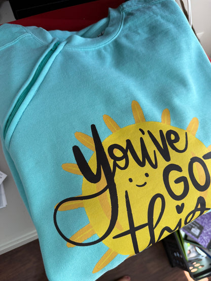 PREORDER | You've Got This! Zipper Port Access Crewneck Sweatshirt