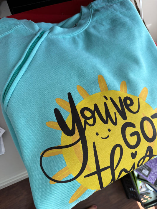 PREORDER | You've Got This! Zipper Port Access Crewneck Sweatshirt