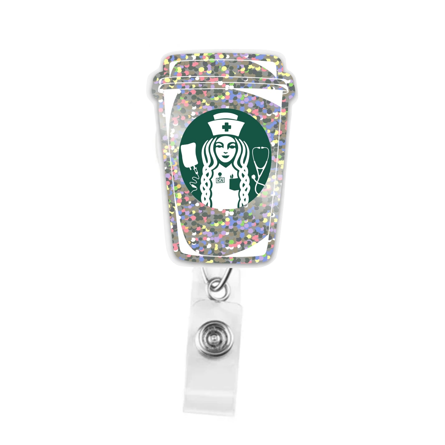 siReN Coffee Cup Badge Reel