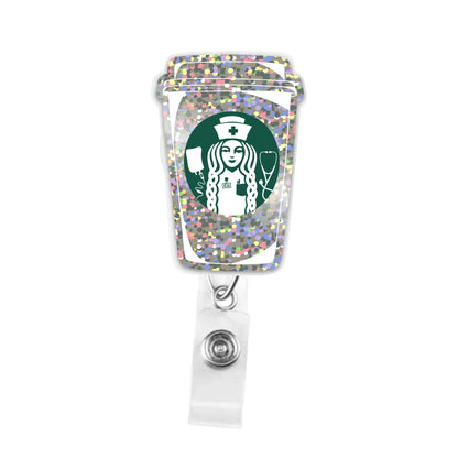 siReN Coffee Cup Badge Reel