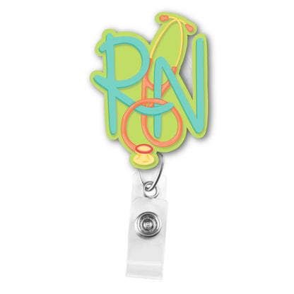 RN Stethoscope Badge Reel