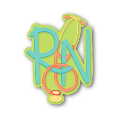 RN Stethoscope Sticker