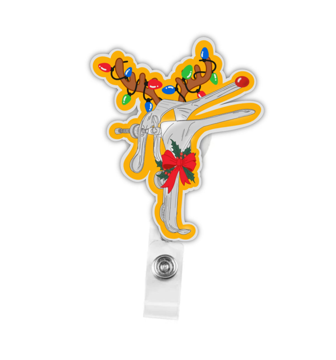 Speculum Reindeer Badge Reel