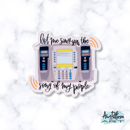 IV Pump Alarm Sticker