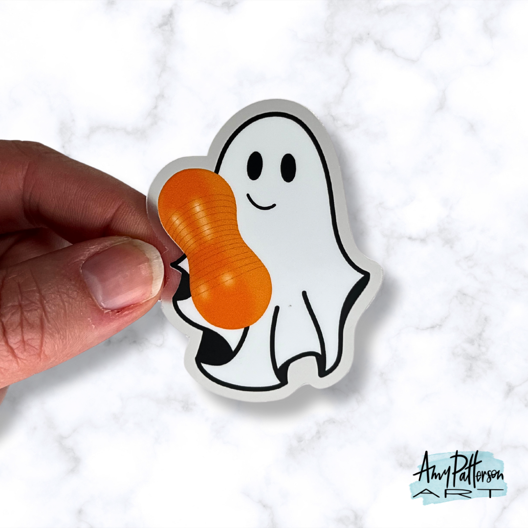 Labor Ghostie Clear Sticker