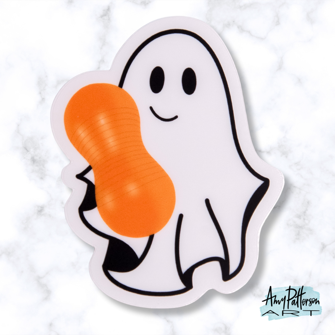 Labor Ghostie Clear Sticker