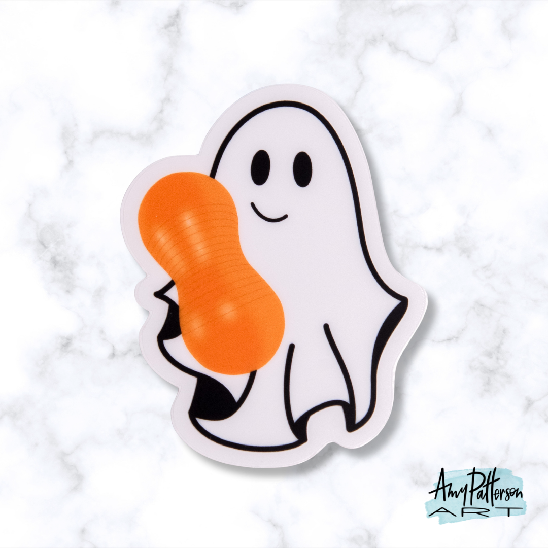 Labor Ghostie Clear Sticker