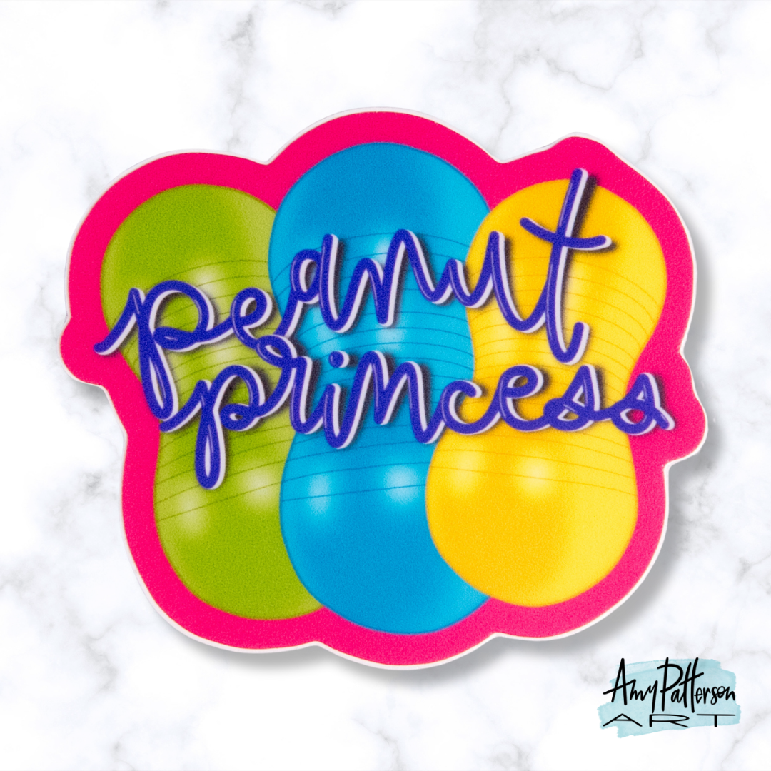 Peanut Princess Peanut Ball Sticker