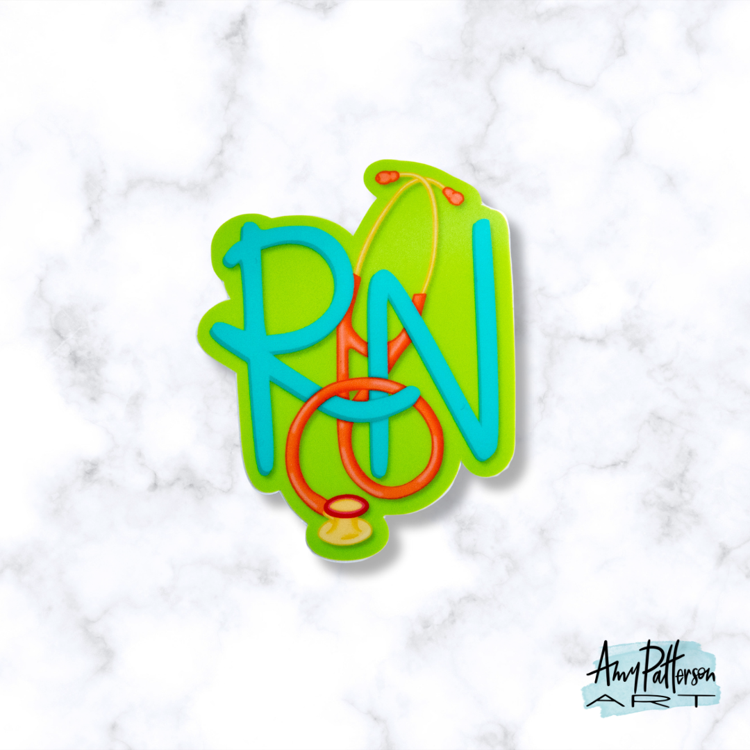 RN Stethoscope Sticker