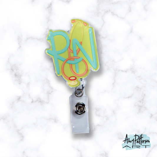 RN Stethoscope Badge Reel