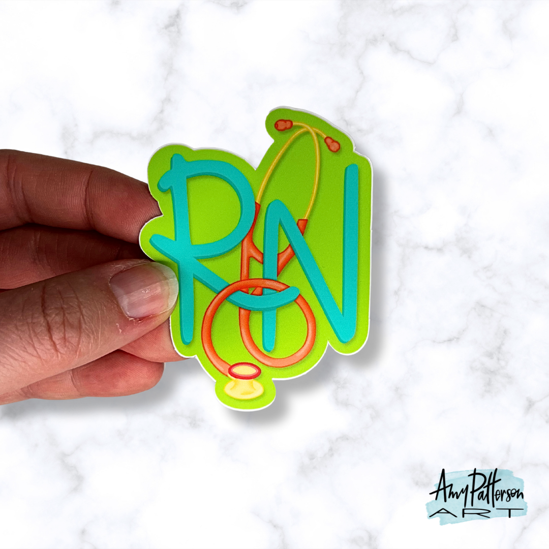 RN Stethoscope Sticker