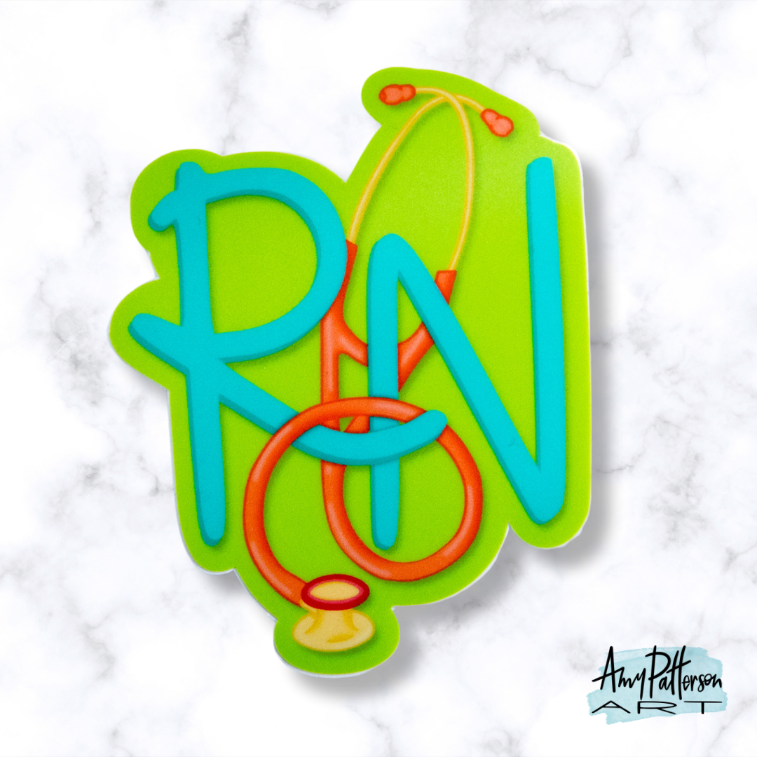 RN Stethoscope Sticker