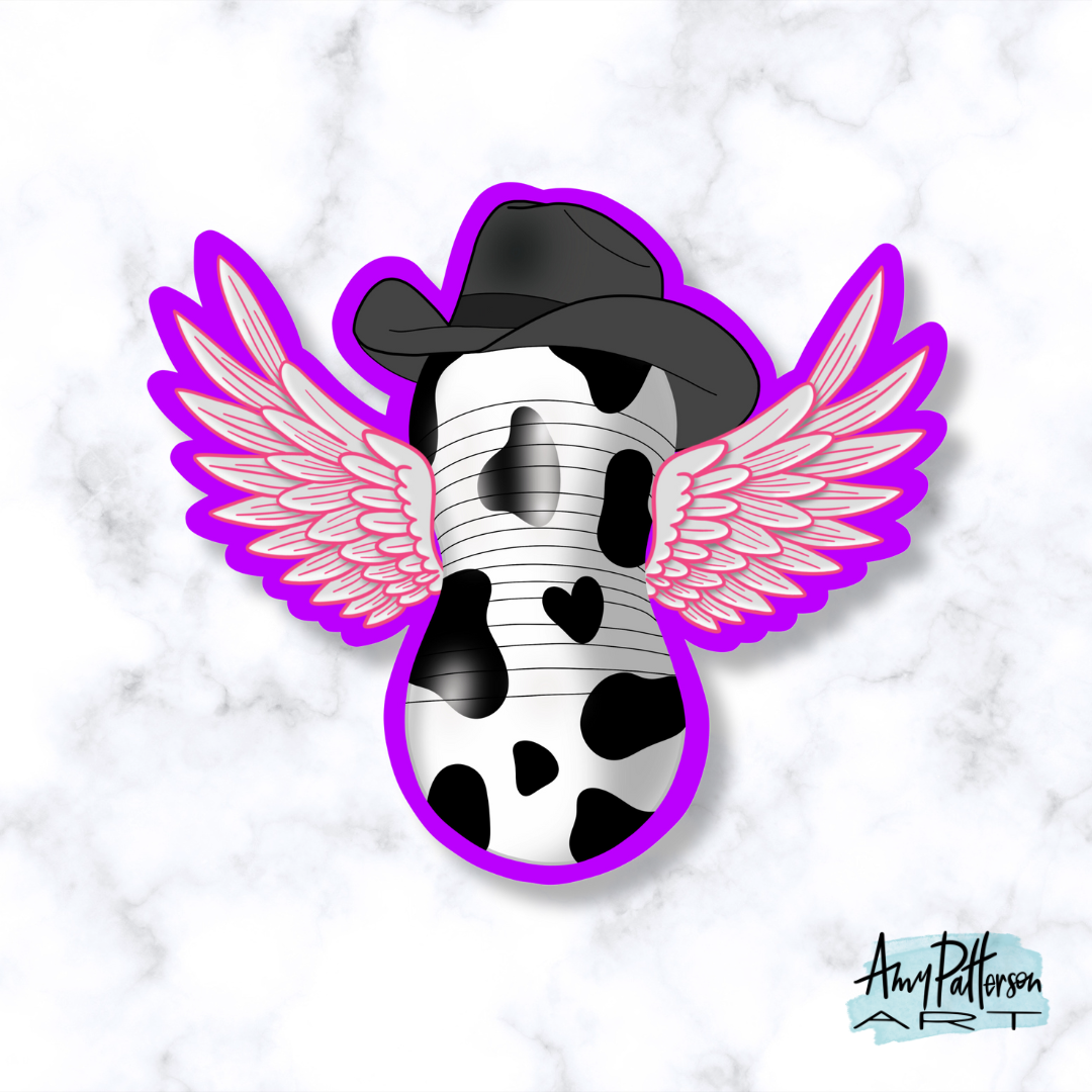 Limited Edition - RODEO Flying Cowgirl Peanut Ball Sticker