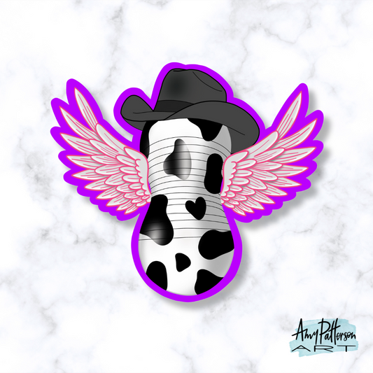 Limited Edition - RODEO Flying Cowgirl Peanut Ball Sticker