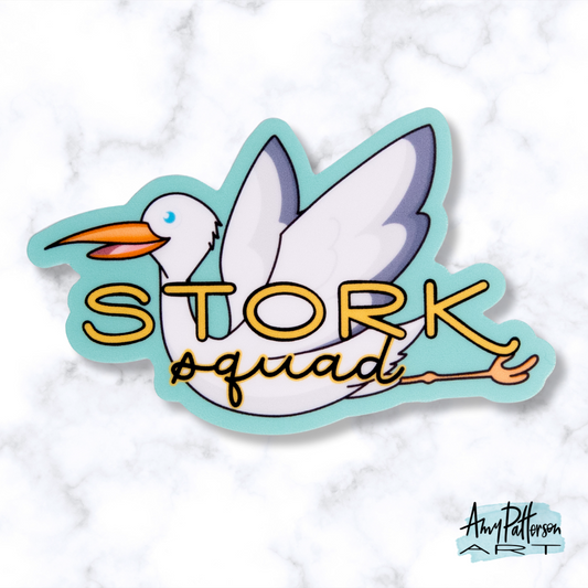 Stork Squad Sticker