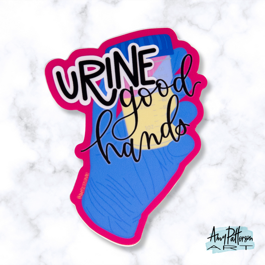 Urine Good Hands Sticker