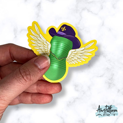 Flying Cowgirl Holiday Stickers