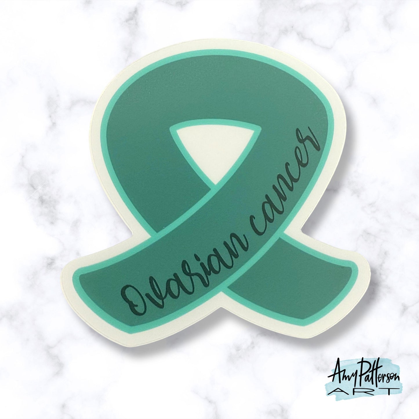 Ovarian Cancer Ribbon - Clear Sticker