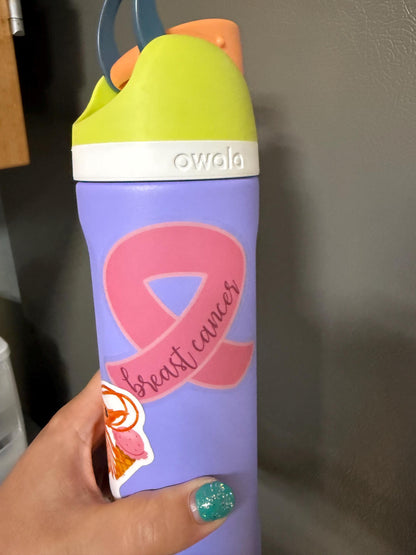 Breast Cancer Ribbon - Clear Sticker