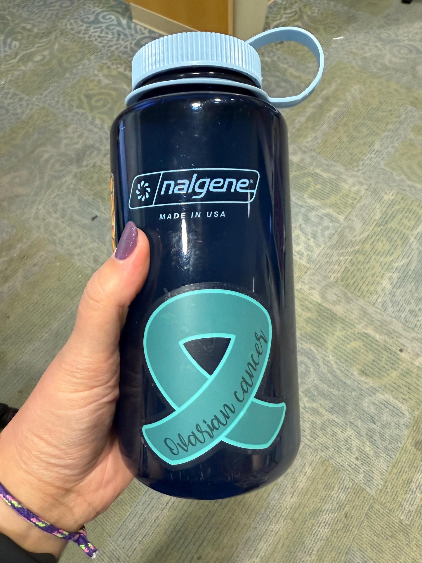 Ovarian Cancer Ribbon - Clear Sticker