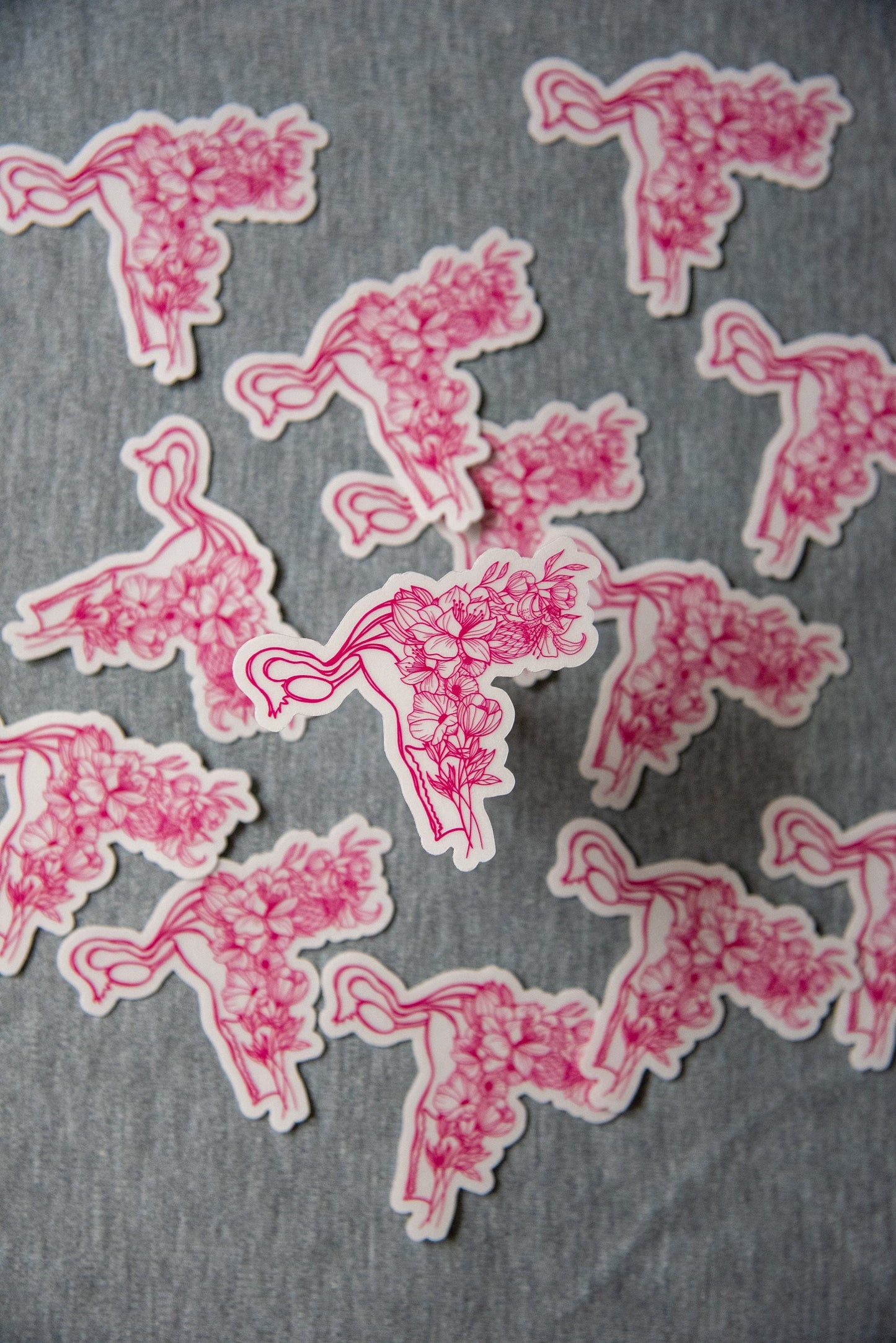 Floral Uterus Sticker