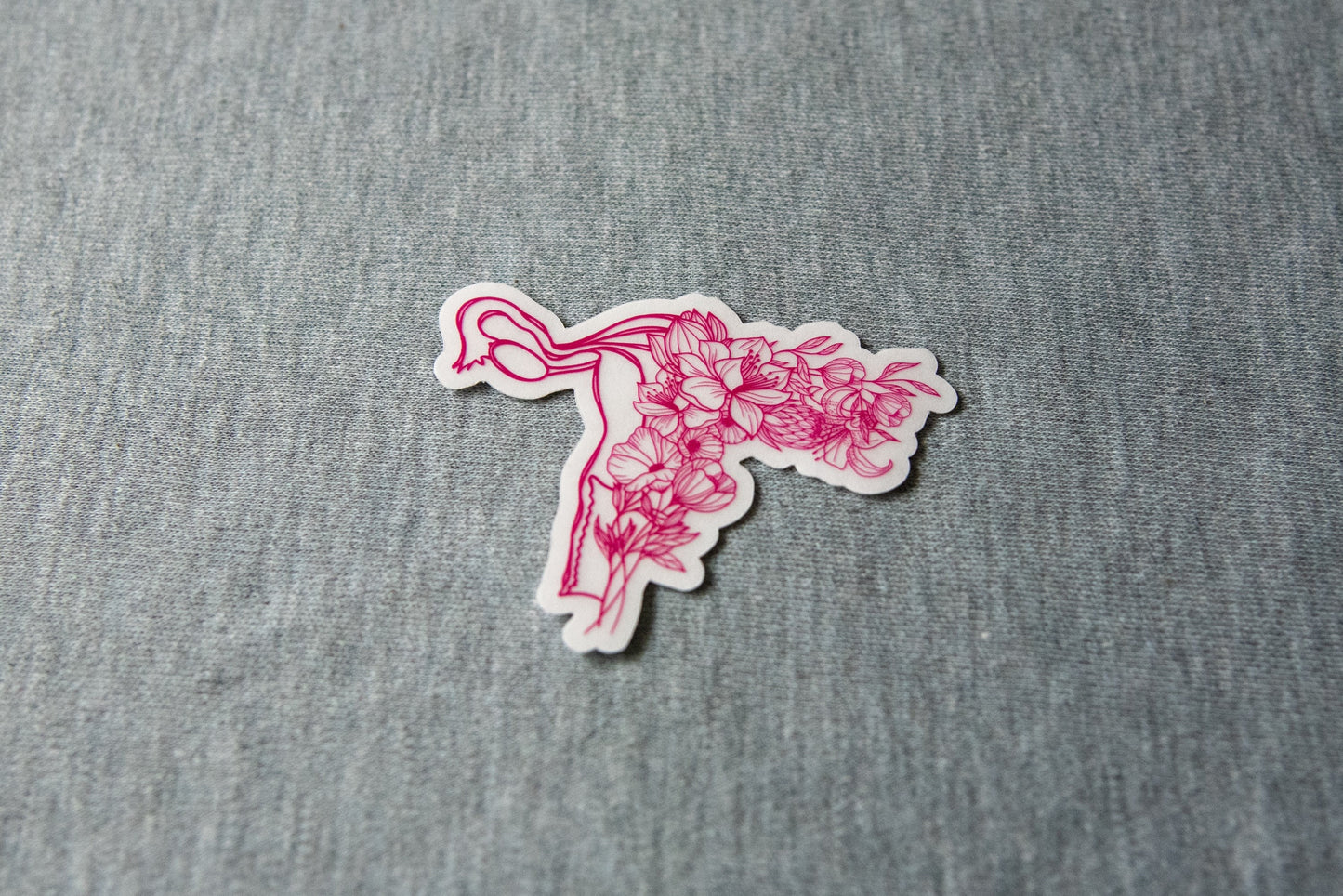 Floral Uterus Sticker