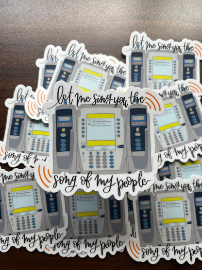 IV Pump Alarm Sticker